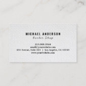 Trendy Moderne Professionele Barber Shop Haarsalon Visitekaartje (Achterkant)