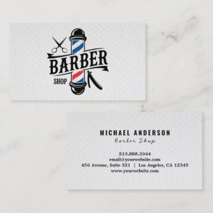 Trendy Moderne Professionele Barber Shop Haarsalon Visitekaartje