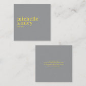 Trendy moderne professionele grijze netwerken vierkante visitekaartje (Voorkant / Achterkant)