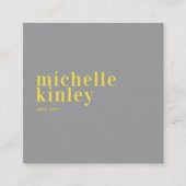 Trendy moderne professionele grijze netwerken vierkante visitekaartje (Voorkant)