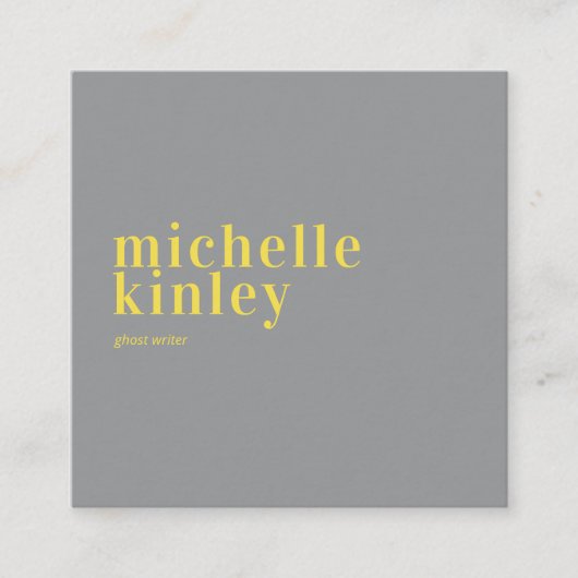 Trendy moderne professionele grijze netwerken vierkante visitekaartje (Voorkant)