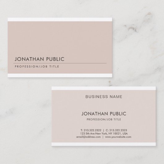 Trendy Moderne professionele ontwerpkool is aantre Visitekaartje (Voorkant / Achterkant)