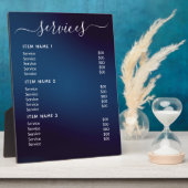 Trendy moderne professionele zakelijke prijslijst fotoplaat (Zijkant)