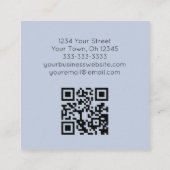 Trendy moderne QR-code Botanisch groen Vierkante Visitekaartje (Achterkant)