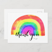 Trendy Moderne Regenboog Bedankt Briefkaart (Voorkant / Achterkant)