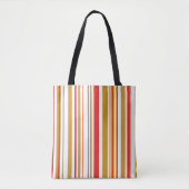 Trendy moderne rode en gouden strepen tote bag (Voorkant)