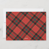 Trendy Moderne Rode en Groene Tartan Kerstfoto Feestdagenkaart (Achterkant)