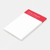 Trendy Moderne Rood Witte Minimalistische Eenvoud Post-it® Notes (Schuin)