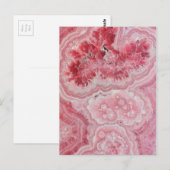 Trendy moderne roze agaat briefkaart (Voorkant / Achterkant)