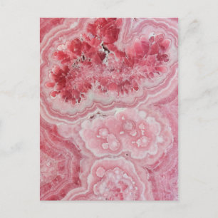 Trendy moderne roze agaat briefkaart