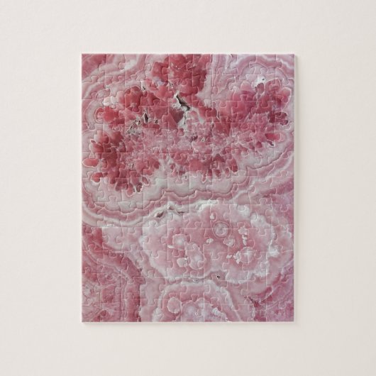 Trendy moderne roze agaat legpuzzel (Verticaal)