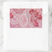 Trendy moderne roze agaat rechthoekige sticker (Tas)