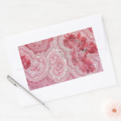 Trendy moderne roze agaat rechthoekige sticker (Envelop)