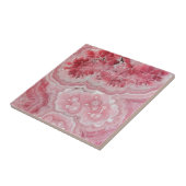 Trendy moderne roze agaat tegeltje (Zijkant)