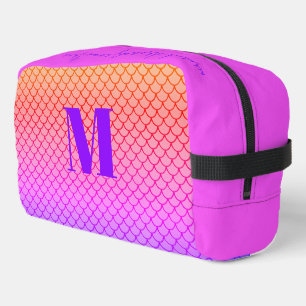 Trendy Moderne Roze Gradiënt Zeemeermin Schubben M Toilettasje