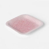 Trendy Moderne Roze Roze Goud Glitter Sjabloon Papieren Bordje (Gebogen)