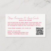 Trendy moderne roze yoga instructeur visitekaartje (Achterkant)