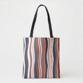 Trendy Moderne rustieke strepen Tote Bag (Voorkant)