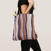Trendy Moderne rustieke strepen Tote Bag (Dichtbij)