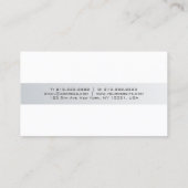 Trendy Moderne, stijlvolle Creative Silver White P Visitekaartje (Achterkant)