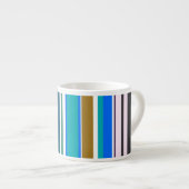Trendy Moderne Strepen Espresso Kop (Voorkant rechts)