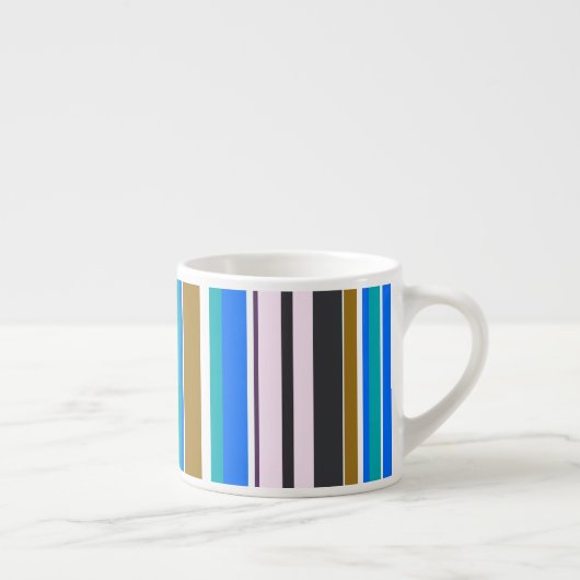Trendy Moderne Strepen Espresso Kop (Rechts)