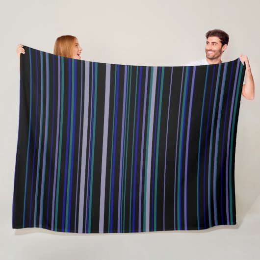 Trendy Moderne Strepen Fleece Deken (In situ)