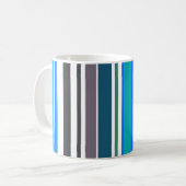 Trendy Moderne Strepen Koffiemok (Voorkant links)