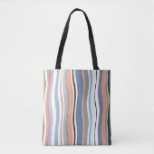 Trendy moderne strepen tote bag (Voorkant)