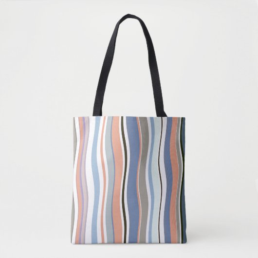 Trendy moderne strepen tote bag (Voorkant)