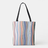 Trendy moderne strepen tote bag (Achterkant)