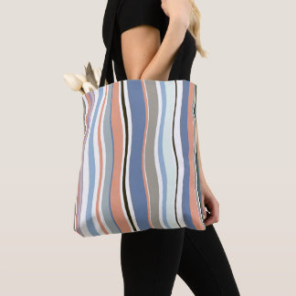 Trendy moderne strepen tote bag