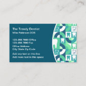Trendy moderne tandarts thema Visitekaartjes (Voorkant)