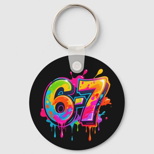 Trendy Moderne Tiener IYKYK 6-7 67 Sleutelhanger (Voorkant)