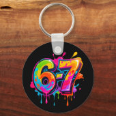 Trendy Moderne Tiener IYKYK 6-7 67 Sleutelhanger (Voorkant)