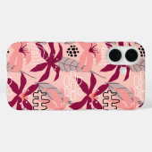 Trendy moderne tropische bloemenpatroon Case-Mate iPhone case (Achterkant (horizontaal))