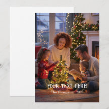 Trendy Moderne Typografie Familie Kerst Foto
