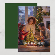 Trendy Moderne Typografie Familie Kerst Foto