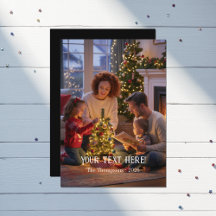 Trendy moderne typografie familie kerstfoto