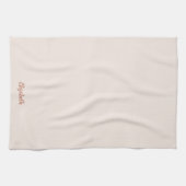 Trendy Moderne Typografie Script Naam Elegant Chic Theedoek (Horizontaal)
