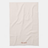 Trendy Moderne Typografie Script Naam Elegant Chic Theedoek (Verticaal)