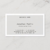 Trendy moderne verfijnde minimalistische Sjabloon Visitekaartje (Achterkant)