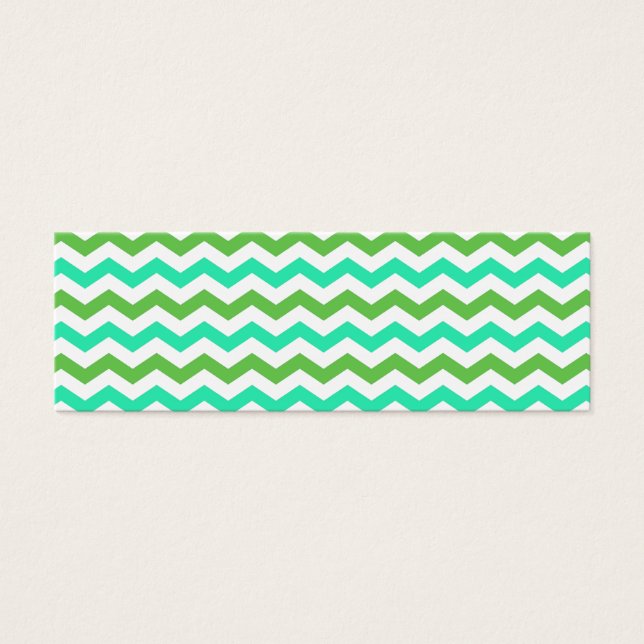Trendy, moderne verse groene chevron mini visitekaartjes (Voorkant)