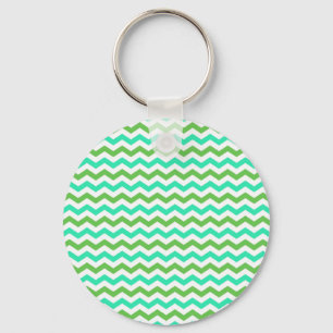Trendy, moderne verse groene chevron sleutelhanger