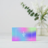 Trendy Moderne Visagist Kleurrijke Gradiënt Visitekaartje (Staand voorkant)