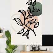 Trendy moderne vormgeving poster (Thuiskantoor)