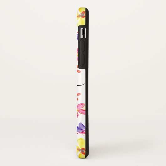 Trendy Moderne Waterverf Bloemen Apple iPhone hoes (Achterkant/links)