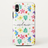 Trendy Moderne Waterverf Bloemen Apple iPhone hoes (Achterkant)