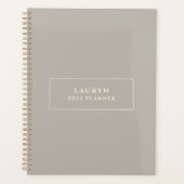 Trendy Moderne Zandsteen Minimal 2022 Planner (Voorkant)
