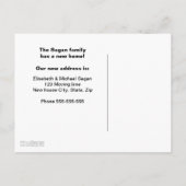 Trendy modieuze roze nieuw adres verhuizen aankondigingskaart (Achterkant)